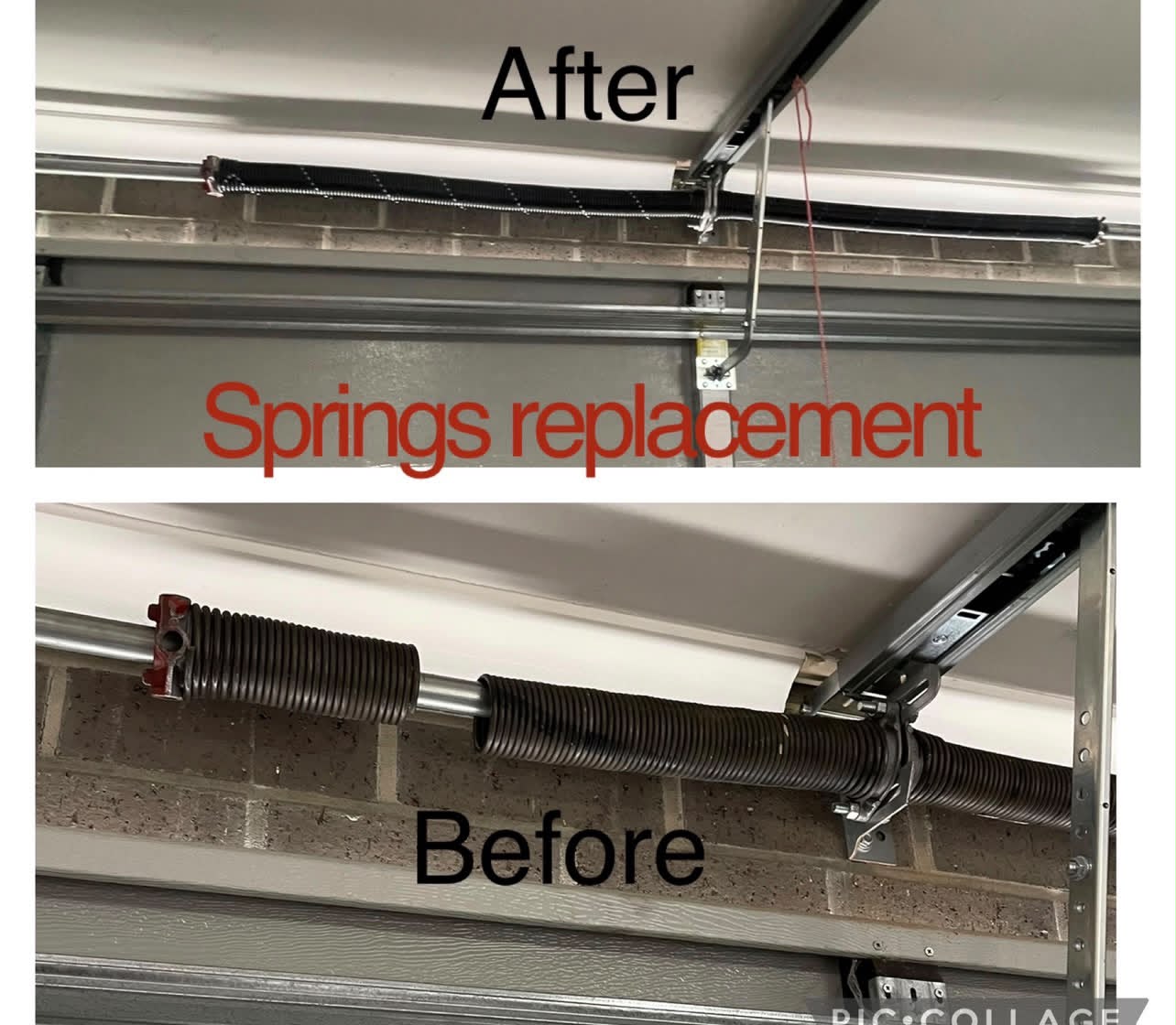 Garage door spring replacement