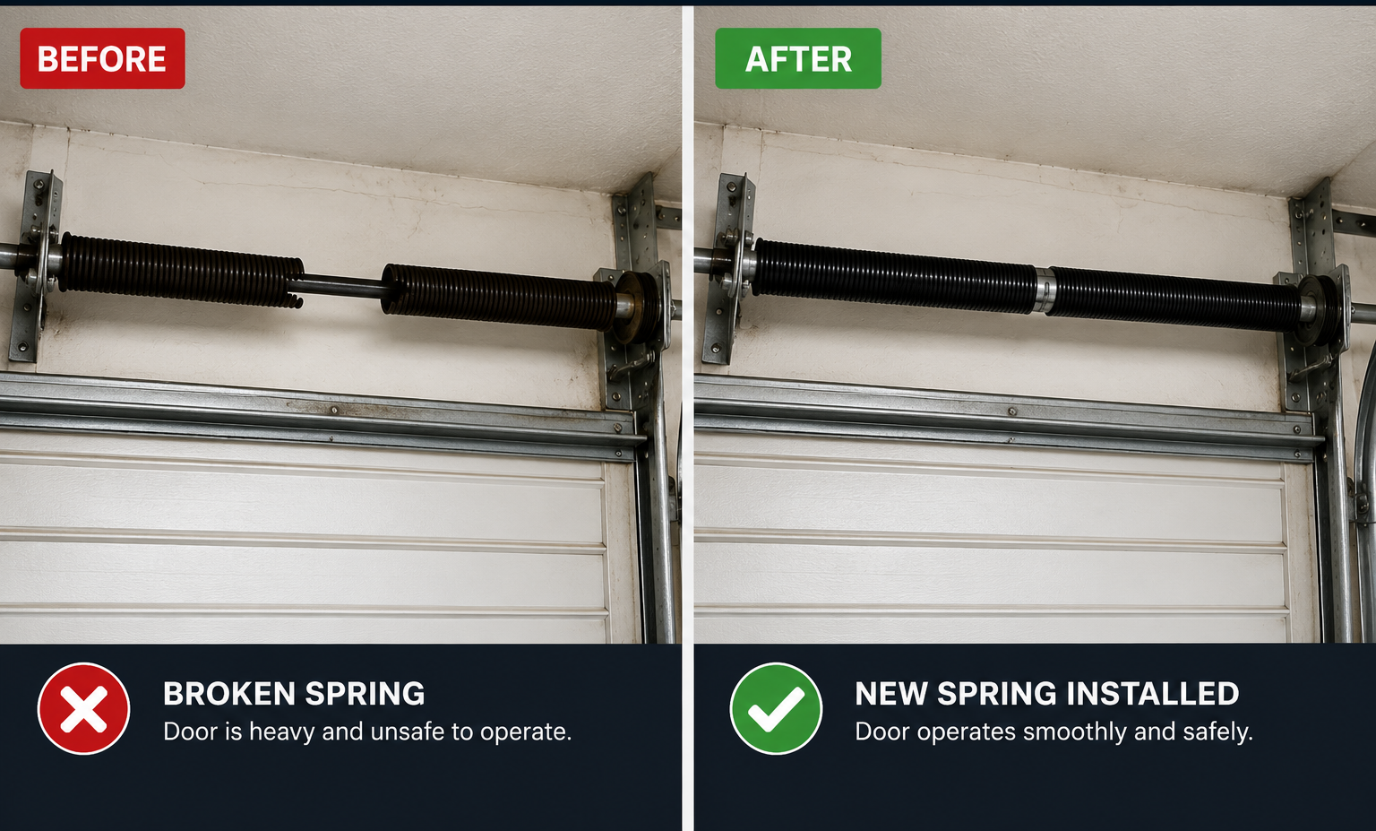 Garage door spring replacement Melb